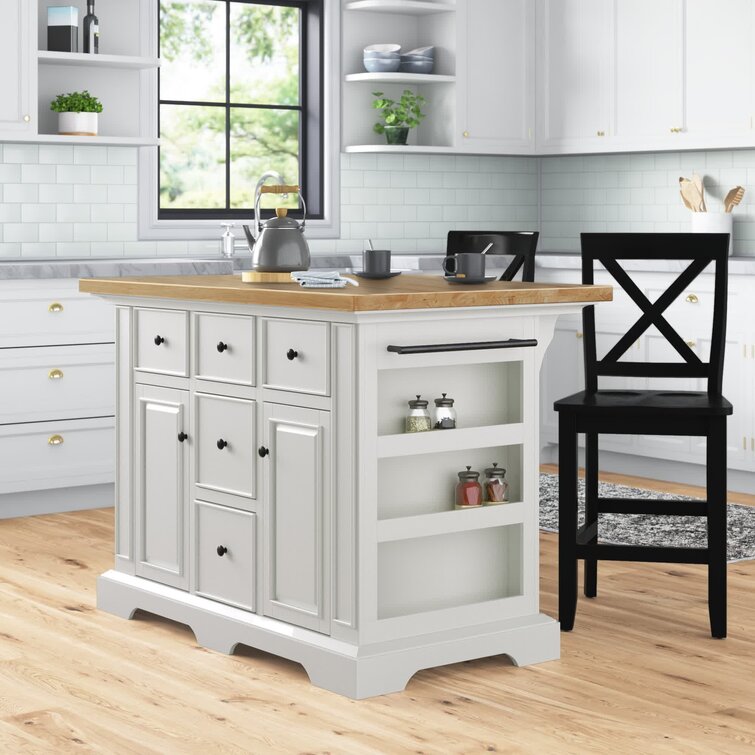 Crosley Julia Wood Kitchen Island Set Reviews Wayfair